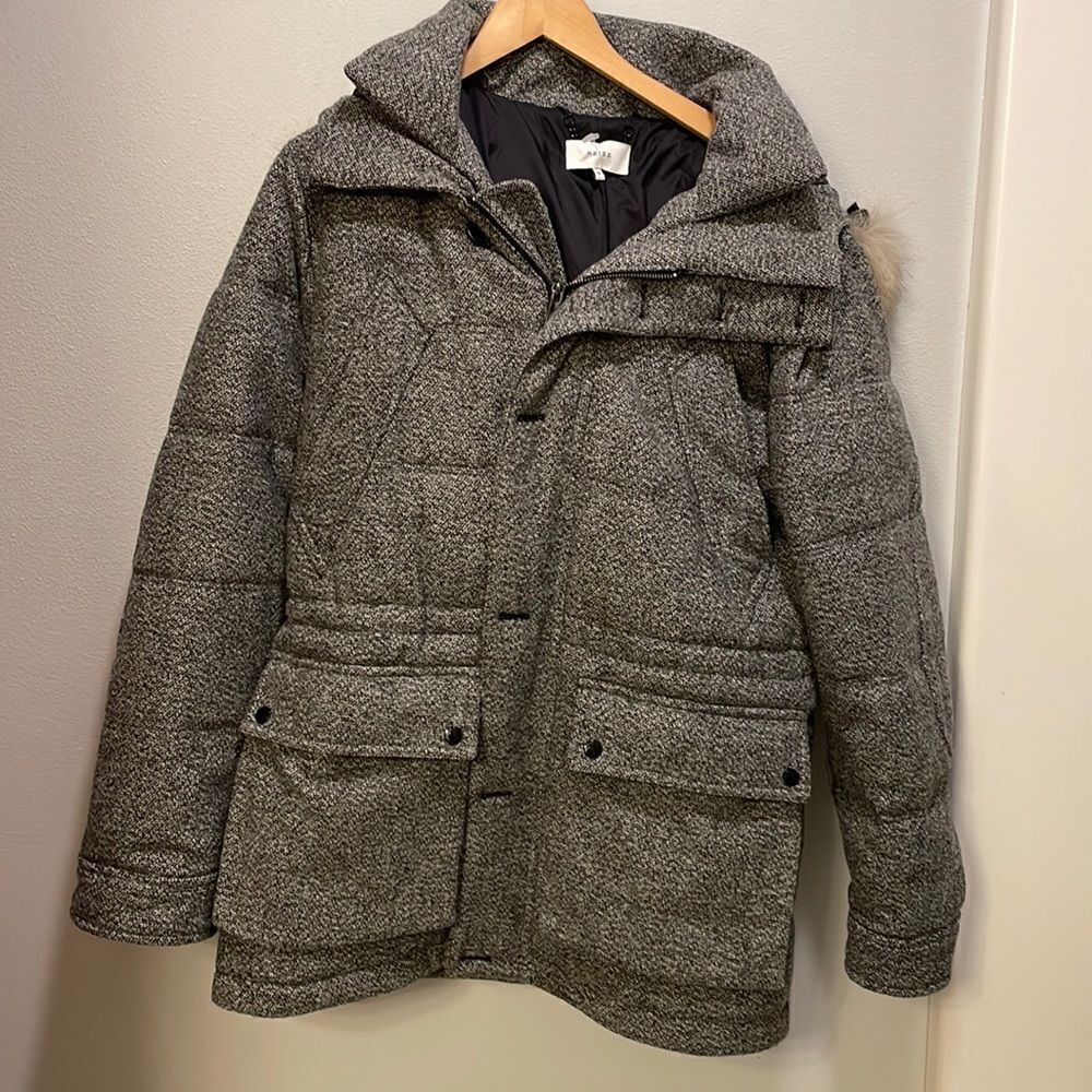 NWOT Reiss heavy wool puffer jacket.